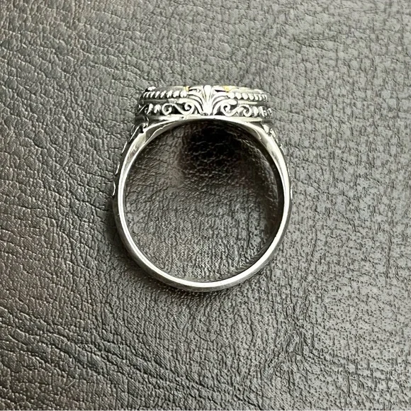 🔴SOLD🔴 Konstantino 18k gold and sterling silver filigree signet ring - Picture 11 of 15